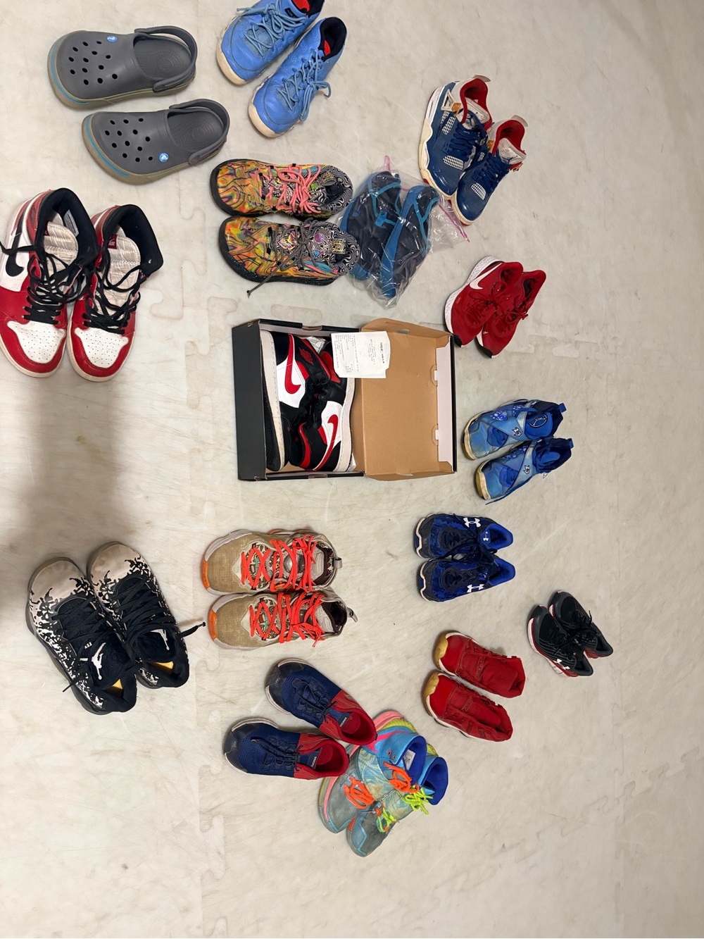 Boys sneakers (Jordan, Nike, UA, etc) sizes 4-6.5